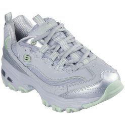 Adidasy Skechers D'lites-chromatic, Kobiety. Szare obuwie sportowe damskie Skechers, bez wzorów, z materiału, trekkingowe. Za 358.00 zł.