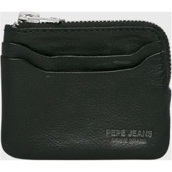 Pepe Jeans - Portfel skórzany. Czarne portfele męskie Pepe Jeans, z bawełny. W wyprzedaży za 139.90 zł.