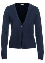 Kardigan z cienkiej dzianiny. Brązowe kardigany damskie bonprix, bez wzorów, z dzianiny, klasyczne, bez kołnierzyka, bez ramiączek, bez kaptura. Za 82.99 zł.