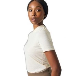 Damska koszulka do jazdy konnej PS of Sweden Courtney Striped Mesh. Brązowe koszulki sportowe damskie PS OF SWEDEN, bez wzorów, z meshu, sportowe, bez kołnierzyka. Za 351.00 zł.