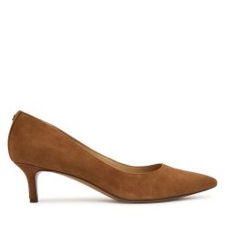 Szpilki LAUREN RALPH LAUREN. Brązowe szpilki damskie Lauren Ralph Lauren, bez wzorów, bez obcasa, bez zapięcia. Za 639.99 zł.