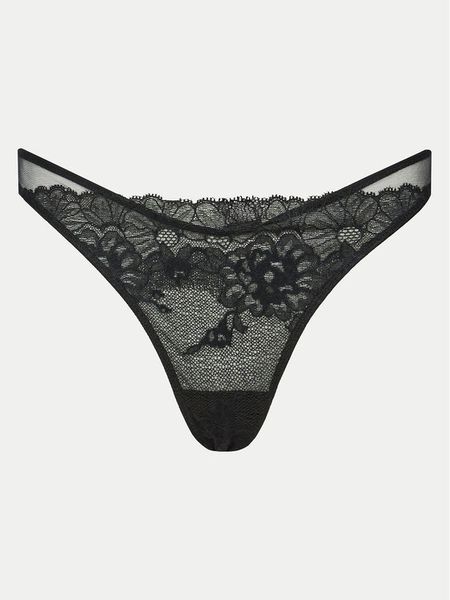 Calvin Klein Underwear Stringi 000QF7753E Czarny. Czarne stringi damskie Calvin Klein Underwear, xl, bez wzorów, z syntetyku. Za 99.99 zł.