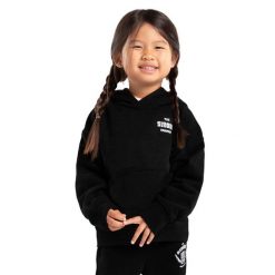 Bluza dresowa lifestyle z kapturem dziewczęca Flow-G. Czarne bluzy dla dziewczynek SIROKO, bez wzorów, z dresówki, bez ramiączek, z kapturem. Za 169.00 zł.