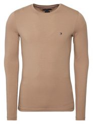Tommy Hilfiger Longsleeve MW0MW10804 Beżowy Slim Fit. Brązowe bluzki z długim rękawem męskie Tommy Hilfiger, m, bez wzorów, z bawełny, bez kołnierzyka. Za 209.99 zł.