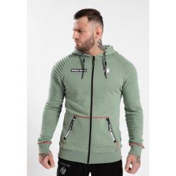 Georgia Bluza z kapturem zapinana na suwak - Zielony. Zielone bluzy męskie GORILLA WEAR, m, bez wzorów, z kapturem, na fitness i siłownię. Za 340.00 zł.