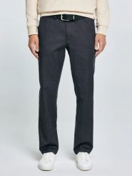 Spodnie męskie chinosy szare Debren 902. Szare eleganckie spodnie męskie Big Star, l, bez wzorów, z tkaniny. Za 249.99 zł.