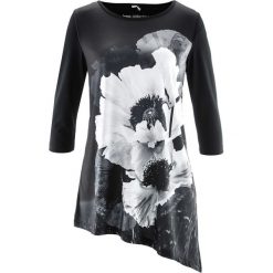 Długi shirt bonprix szaro-czarno-biały. Bluzki damskie marki bonprix. Za 109.99 zł.
