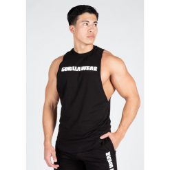 Tank top fitness męski Milo Drop Armhole. Czarne t-shirty męskie GORILLA WEAR, m, bez wzorów, sportowe, bez kołnierzyka. Za 184.50 zł.