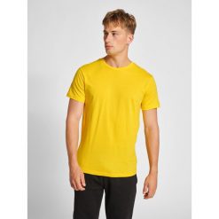 Koszulka Hummel Red Basic. Żółte koszulki sportowe męskie Hummel, l, bez wzorów, z bawełny, bez kołnierzyka, bez ramiączek, na fitness i siłownię. Za 120.50 zł.
