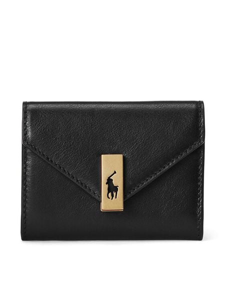 Polo Ralph Lauren Portfel 427886734001 Czarny. Czarne portfele damskie Polo Ralph Lauren, bez wzorów, ze skóry. Za 639.99 zł.