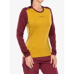Bluza termoaktywna damska La Sportiva Tour Long Sleeve. Żółte bluzy damskie La Sportiva, bez wzorów, bez kaptura. Za 246.69 zł.