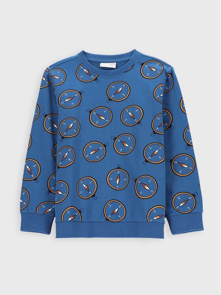 Coccodrillo Bluza ZC2132101TRK Granatowy Regular Fit. Niebieskie bluzy dla chłopców COCCODRILLO, bez wzorów, z bawełny, bez ramiączek, bez kaptura. Za 79.99 zł.