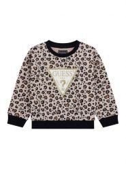 Guess Bluza K5BQ03 KAD74 Beżowy Relaxed Fit. Brązowe bluzy dla dziewczynek Guess, z aplikacjami, z bawełny, bez ramiączek, bez kaptura. Za 175.00 zł.