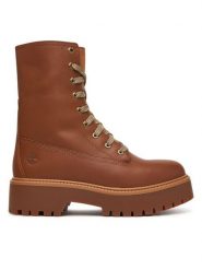 Timberland Trapery TB0A5SAHEM61 Brązowy. Brązowe śniegowce i trapery damskie Timberland, ze skóry. Za 779.99 zł.