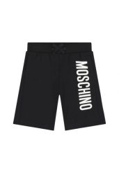 Szorty chłopięce Moschino czarny. Czarne szorty dla chłopców MOSCHINO, bez wzorów, z materiału, sportowe. Za 446.50 zł.