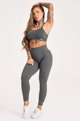 Legginsy fitness damskie Gym Glamour push up 2.0. Brązowe legginsy damskie GYM GLAMOUR, xs, bez wzorów, z materiału. Za 169.99 zł.