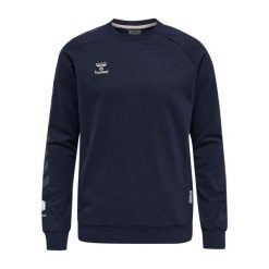 Bluza piłkarska męska Hummel Move Grid bawełniana. Niebieskie bluzy sportowe męskie Hummel, m, bez wzorów, z bawełny, bez kaptura, do piłki nożnej. W wyprzedaży za 208.50 zł.