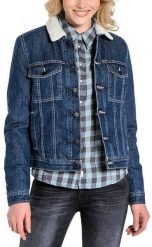 LEE SHERPA RIDER L54EDENS. Niebieskie płaszcze damskie Lee, na zimę, l, bez wzorów, z jeansu, bez kaptura. Za 129.99 zł.