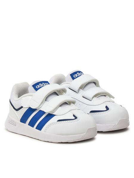 Adidas Sneakersy Tensaur Switch JH9257 Biały. Białe buty sportowe chłopięce Adidas, bez wzorów, ze skóry, bez zapięcia. Za 99.99 zł.
