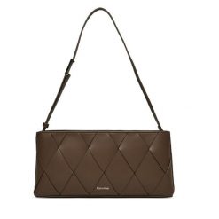 Torebka Calvin Klein. Brązowe torebki do ręki damskie Calvin Klein, bez wzorów, klasyczne, bez dodatków. Za 349.99 zł.