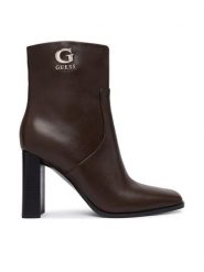 Guess Botki FLFGED LEA10 Brązowy ciemny. Brązowe botki damskie Guess, bez obcasa, na słupku, bez zapięcia. Za 764.99 zł.