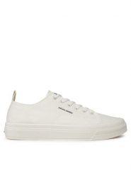 Jack & Jones Tenisówki Jfwbayswater 12257195 Biały. Białe trampki męskie Jack & Jones, bez wzorów, z materiału, bez zapięcia. Za 129.99 zł.