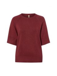 Soyaconcept® bluzka z dzianiny Kobiety wiskoza czerwony, XL. Czerwone bluzki damskie xl, bez wzorów, z dzianiny, eleganckie, bez kołnierzyka, bez ramiączek. Za 279.95 zł.