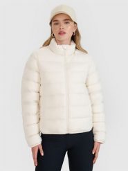 4F Kurtka puchowa z naturalnym wypełnieniem damska - biała M. Białe kurtki damskie 4f, m, bez wzorów, z dzianiny, bez kaptura. Za 499.99 zł.