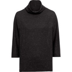 Shirt "nietoperz" z nitką lureksową bonprix czarno-srebrny. Bluzki damskie marki bonprix. Za 37.99 zł.