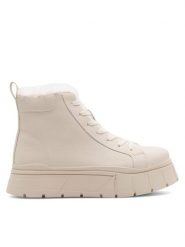 DeeZee Trzewiki CHARLIZE HY60080-5 Beżowy. Brązowe botki damskie DeeZee, z syntetyku, bez obcasa, na płaskiej podeszwie, bez zapięcia. Za 159.99 zł.