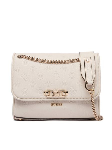 Guess Torebka Anise HWPD99 16210 Écru. Białe listonoszki damskie Guess, z aplikacjami, ze skóry, bez dodatków. Za 369.99 zł.