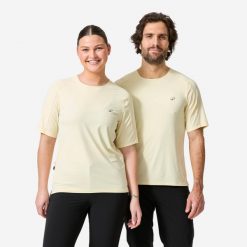 Koszulka rowerowa MTB damska Rockrider 500. Brązowe koszulki sportowe damskie ROCKRIDER, l, bez wzorów, z elastanu, bez kołnierzyka, bez ramiączek, rowerowe. Za 89.99 zł.