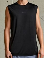 Tank top SNSY PERFORMANCE - czarny. Czarne t-shirty męskie Sinsay, l, bez wzorów, bez kołnierzyka. Za 25.99 zł.