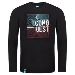 T-shirt męski Loap Alek czarny. Czarne bluzki z długim rękawem męskie Scarpa, m, bez wzorów, z bawełny, bez kołnierzyka, bez ramiączek, do biegania. Za 81.99 zł.