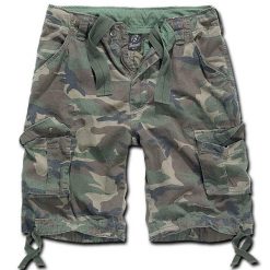 Szorty bushcraft męskie Brandit Urban Legend Vintage Woodland. Brązowe szorty męskie Brandit, na lato, l, bez wzorów, vintage. Za 239.50 zł.
