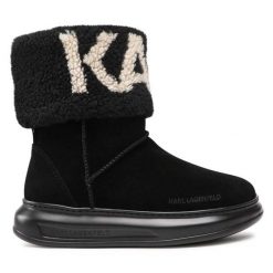 Śniegowce KARL LAGERFELD. Czarne śniegowce i trapery damskie KARL LAGERFELD. Za 629.99 zł.