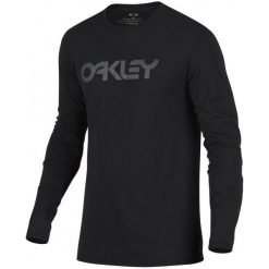 Oakley Koszulka Męska 100c-Mark Ii L/S Tee Blackout Xl. Czarne bluzki z długim rękawem męskie Oakley, z okrągłym kołnierzem. Za 135.00 zł.