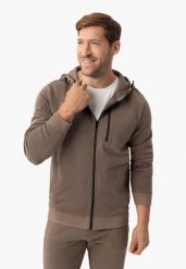 Bluza z kapturem B-BOGY. Brązowe bluzy męskie Volcano, m, bez wzorów, z bawełny, z kapturem. Za 189.99 zł.