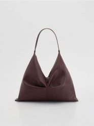 Torebka hobo - mahoniowy. Brązowe torebki do ręki damskie Reserved, bez wzorów, ze skóry, bez dodatków. Za 159.99 zł.