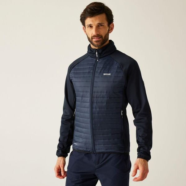 Kurtka męska hybrydowa Clumber. Niebieskie kurtki męskie Regatta, na zimę, m, bez wzorów, z materiału, bez kaptura. Za 135.99 zł.