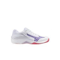 Buty halowe damskie Mizuno Thunder Blade Z. Białe obuwie sportowe damskie Mizuno, bez wzorów. Za 399.99 zł.