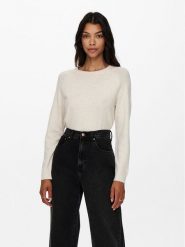 ONLY Sweter Rica 15204279 Beżowy Regular Fit. Brązowe swetry damskie Only, l, bez wzorów, z syntetyku, bez kołnierzyka, bez ramiączek, bez kaptura. Za 139.99 zł.