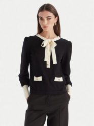 Luisa Spagnoli Sweter Maluma 100211 Czarny Regular Fit. Czarne swetry damskie Luisa Spagnoli, xl, bez wzorów, z wełny, bez kołnierzyka, bez ramiączek, bez kaptura. Za 1,359.00 zł.