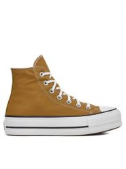 Converse Trampki Chuck Taylor All Star Lift Platform HI A07210C Brązowy. Brązowe trampki i tenisówki damskie Converse, bez wzorów, z materiału, retro, bez zapięcia. Za 279.99 zł.