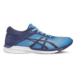 Buty do biegania damskie Asics Fuzex Rush 4349. Niebieskie obuwie sportowe damskie Asics, bez wzorów, z materiału, do biegania, asics fuzex. Za 493.00 zł.