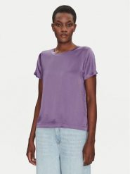 ViCOLO Bluzka TD0007 Fioletowy Relaxed Fit. Fioletowe bluzki damskie ViCOLO, xs, bez wzorów, z wiskozy, bez kołnierzyka, bez ramiączek. Za 99.99 zł.