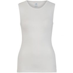Koszulka termoaktywna damska Odlo Performance Light Eco BL Top Crew Neck Singlet. Białe bielizna termoaktywna damska Odlo, bez wzorów, bez ramiączek. Za 161.99 zł.