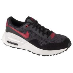 Buty sportowe Sneakersy unisex, Nike Air Max System GS. Czarne obuwie sportowe damskie Nike, bez wzorów, trekkingowe, nike air max. Za 339.99 zł.