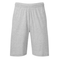 Shorty Męskie Jersey Iconic 195. Szare krótkie spodenki sportowe męskie Fruit of the Loom, m, bez wzorów, z jersey, trekkingowe. Za 45.99 zł.