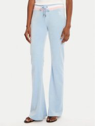 Juicy Couture Spodnie dresowe Velour JCWBJ225352 Błękitny Regular Fit. Niebieskie spodnie dresowe damskie Juicy Couture, s, bez wzorów, z dresówki. Za 309.99 zł.